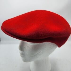 KANGOL Vintage Made in England KANGOL Cap 100% Pure Virgin Wool IN Red Size L